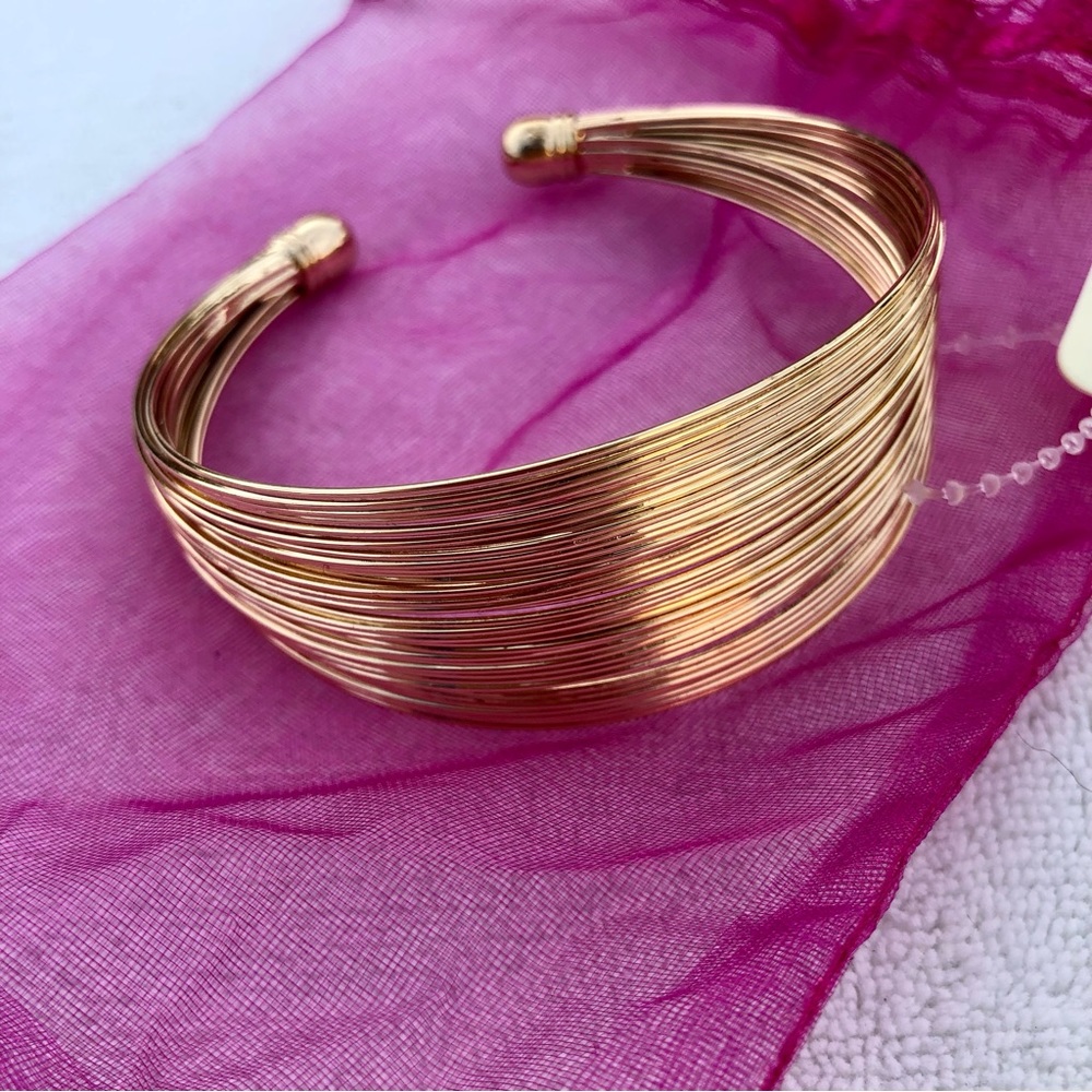 Brand new Minimalist Gold Geometric Bangle Cuff